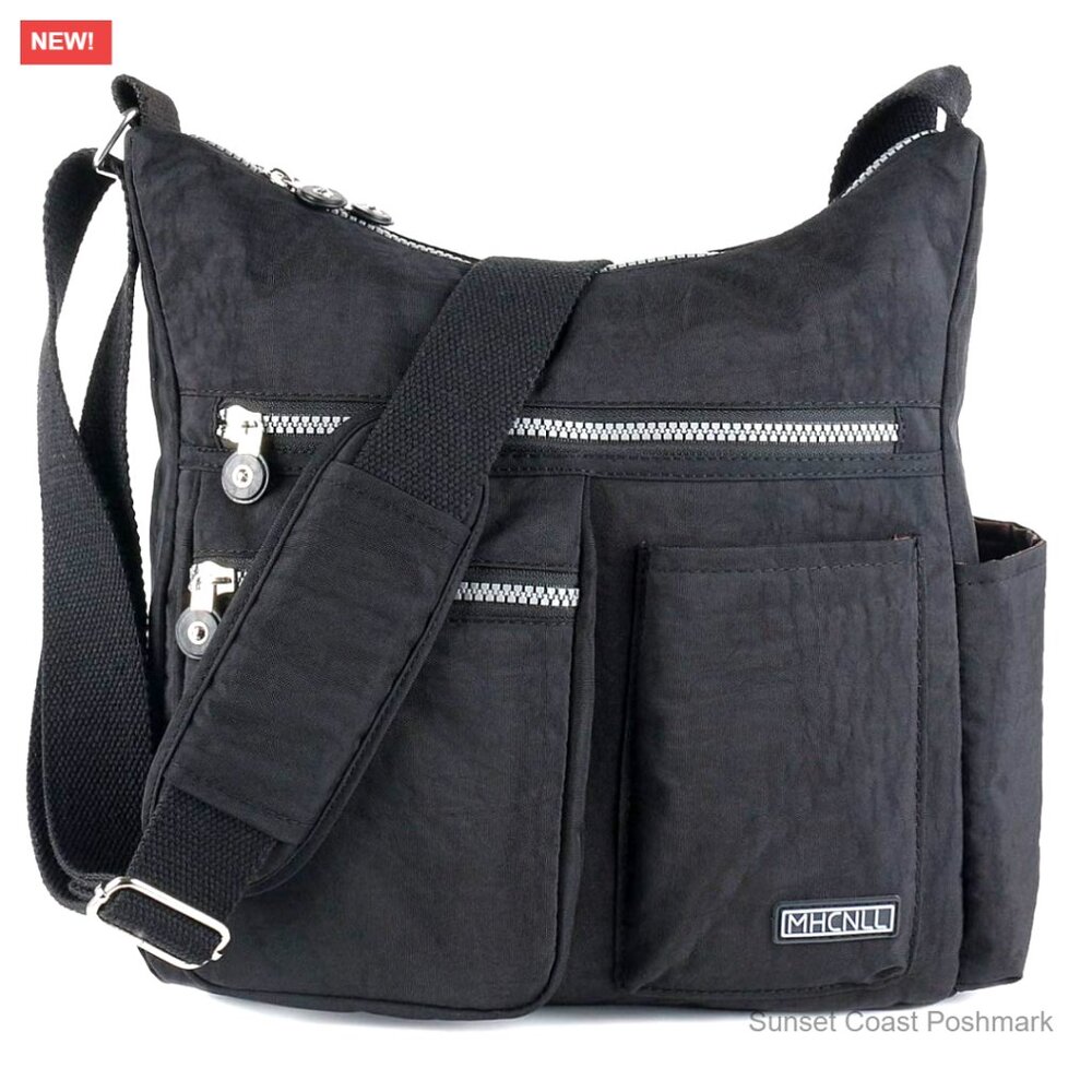 Lightweight Water-Resistant Crossbody Bag with RFID Pocket Adjustable Strap